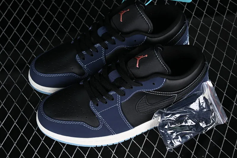 All categories Air Jordan Jordan series basketball shoes Air Jordan 1 Low Z version Air Jordan 1 Low AJ1 Joe 1 black, blue and white low-top cultural casual sneakers FJ5478-010
